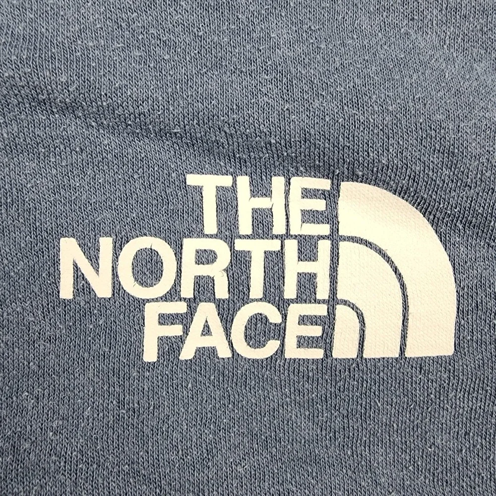 The North Face Hoodie Mens XL Blue Fleece Pullover Graphic Logo Kangaroo Pocket